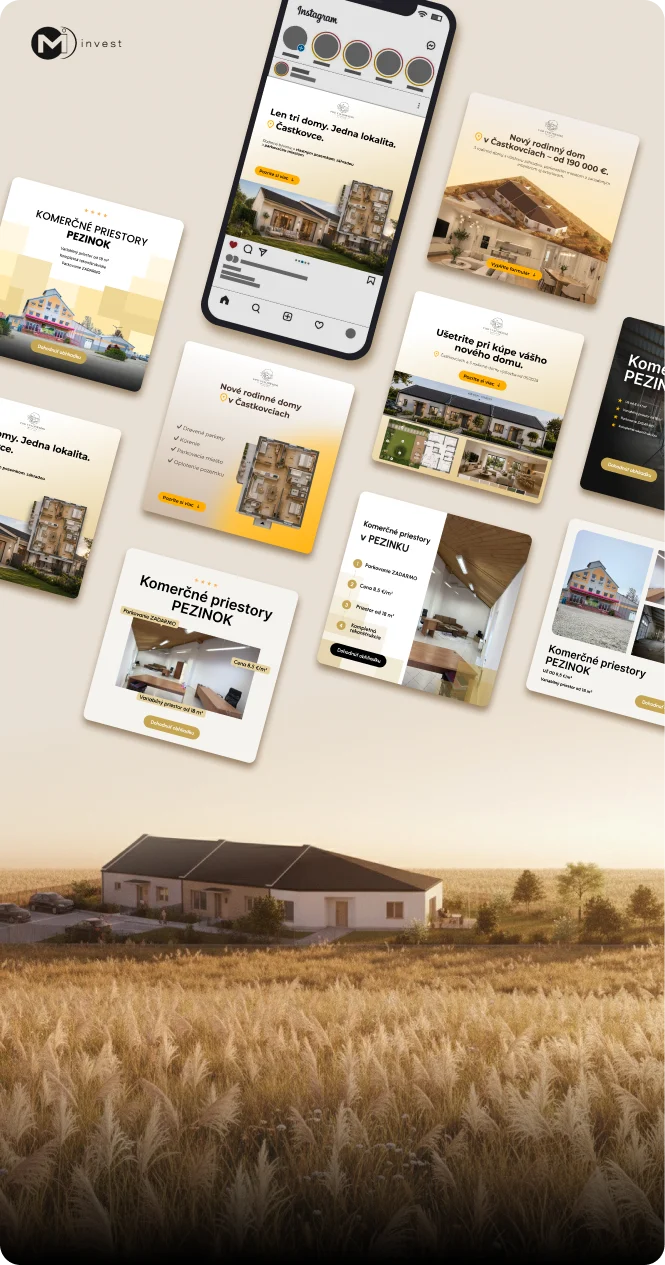 OMC invest, náhľad landing page